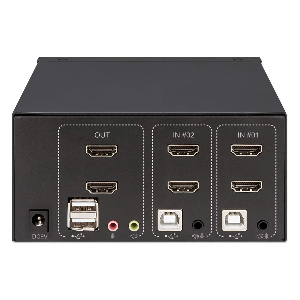 Manhattan 153522 Commutateur KVM 2/1 USB HDMI 4K