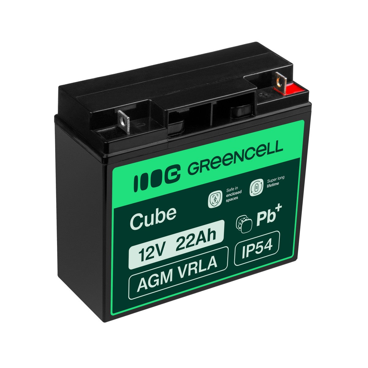 Green Cell AGM 12V 22Ah VRLA Battery Gel deep cycle scooter mower boat barge