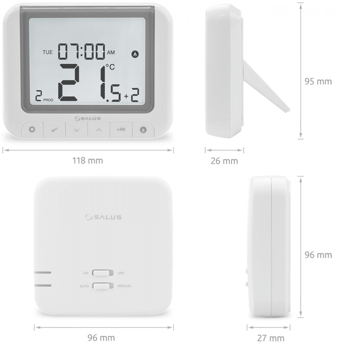 SALUS RT520RF OpenTherm Contrôleur de température sans fil hebdomadaire