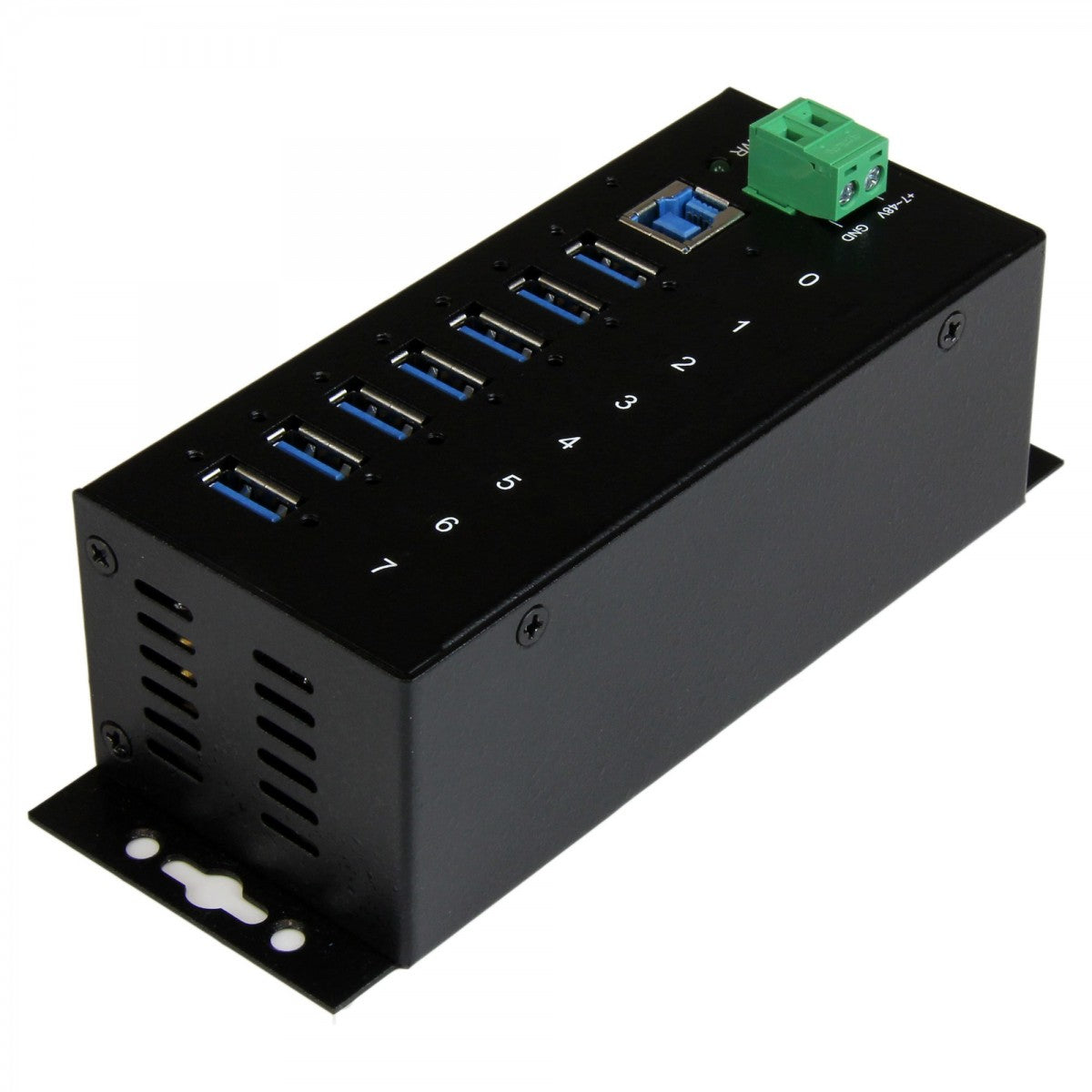 7 Port Industrial USB 3.0 Hub - Metal