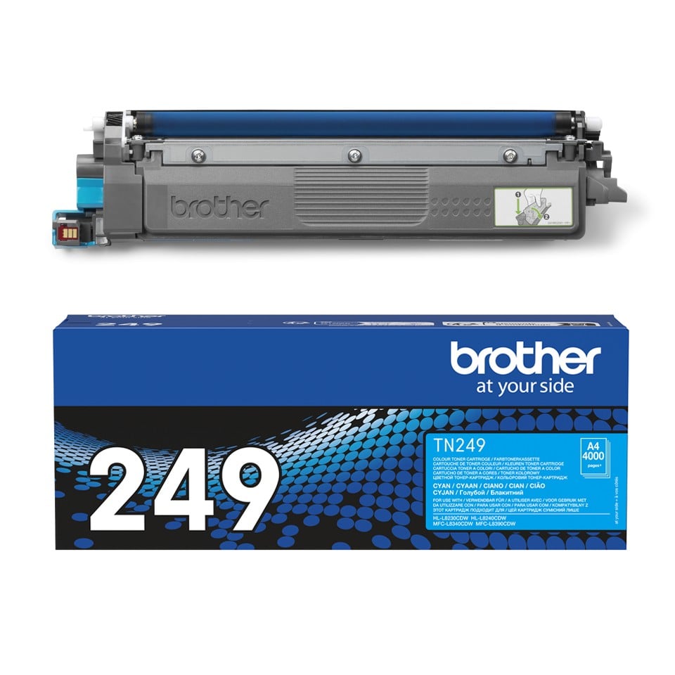 BROTHER TN-249C Cyan Toner Cartridge Prints 4.000 pages