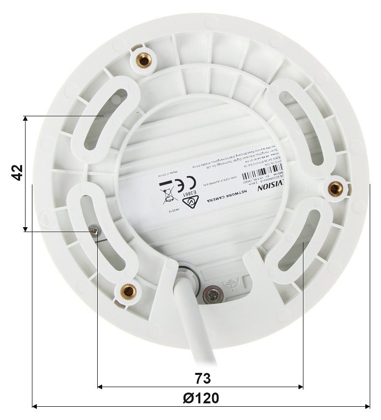 Hikvision DS-2CD2543G2-IWS(2.8mm) 4 MP AcuSense Built-in Mic Fixed Mini Dome Network Camera