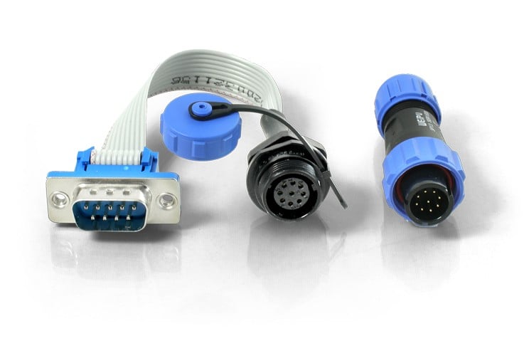 QuWireless QRS232 prise de courant RS-232 Noir, Bleu, Blanc