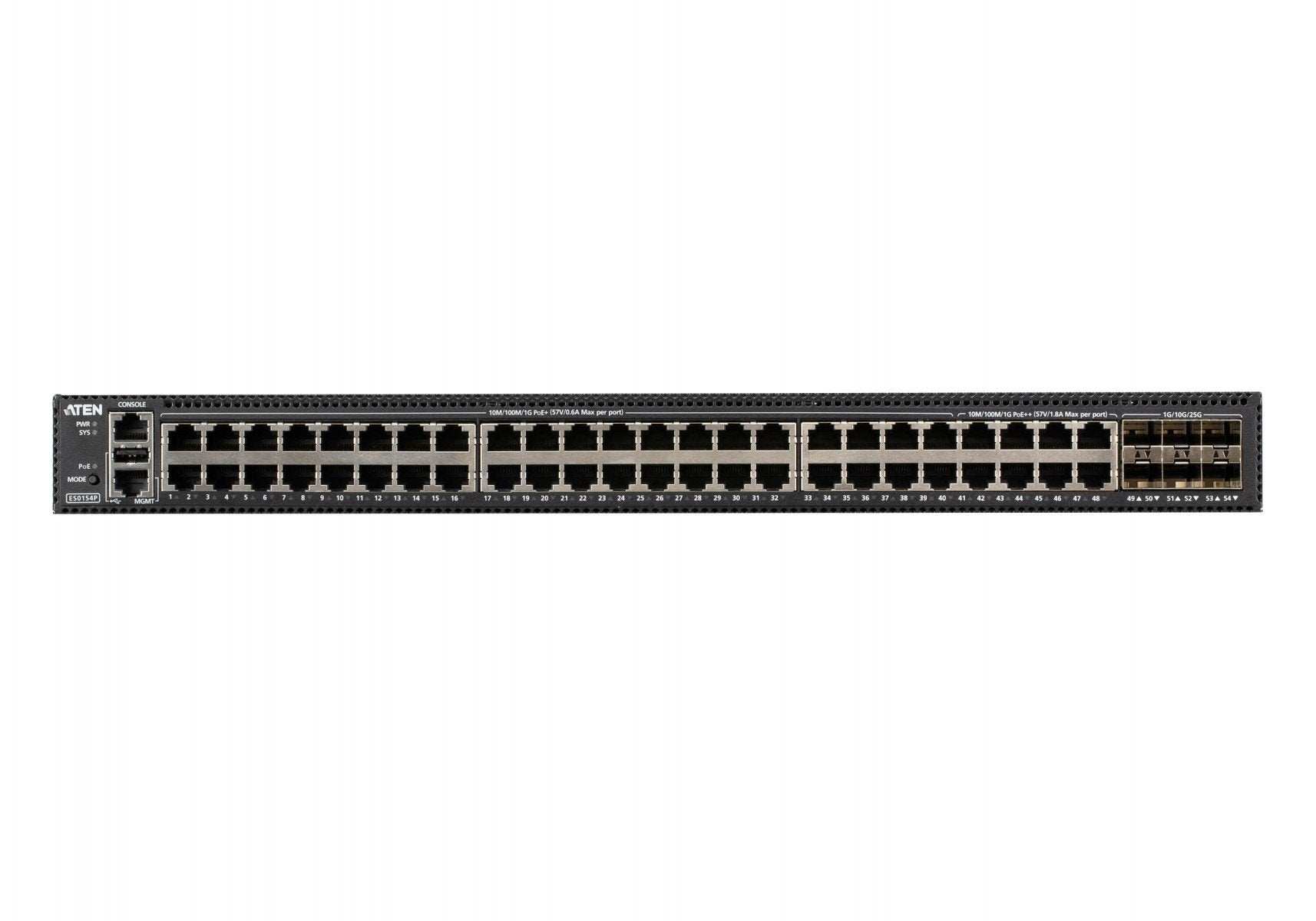 ATEN ES0154P Switch Niv 2+ 48P Gigabit PoE+  & 6 SFP28 25Gbp