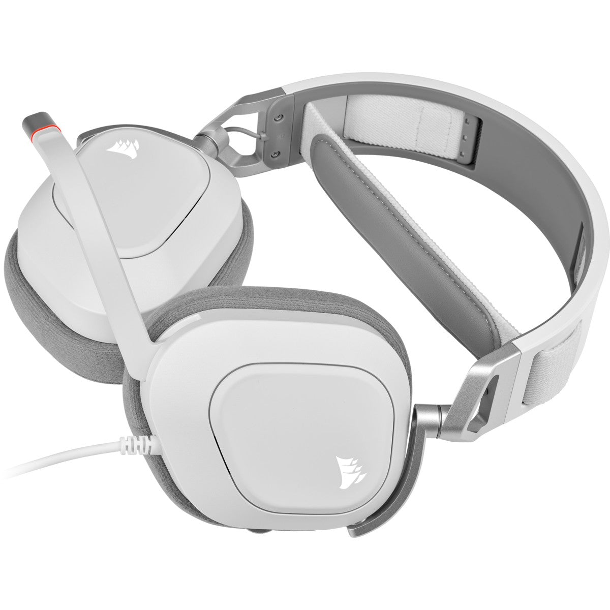 Corsair HS80 RGB USB Casque Avec fil A la main Gaming Blanc