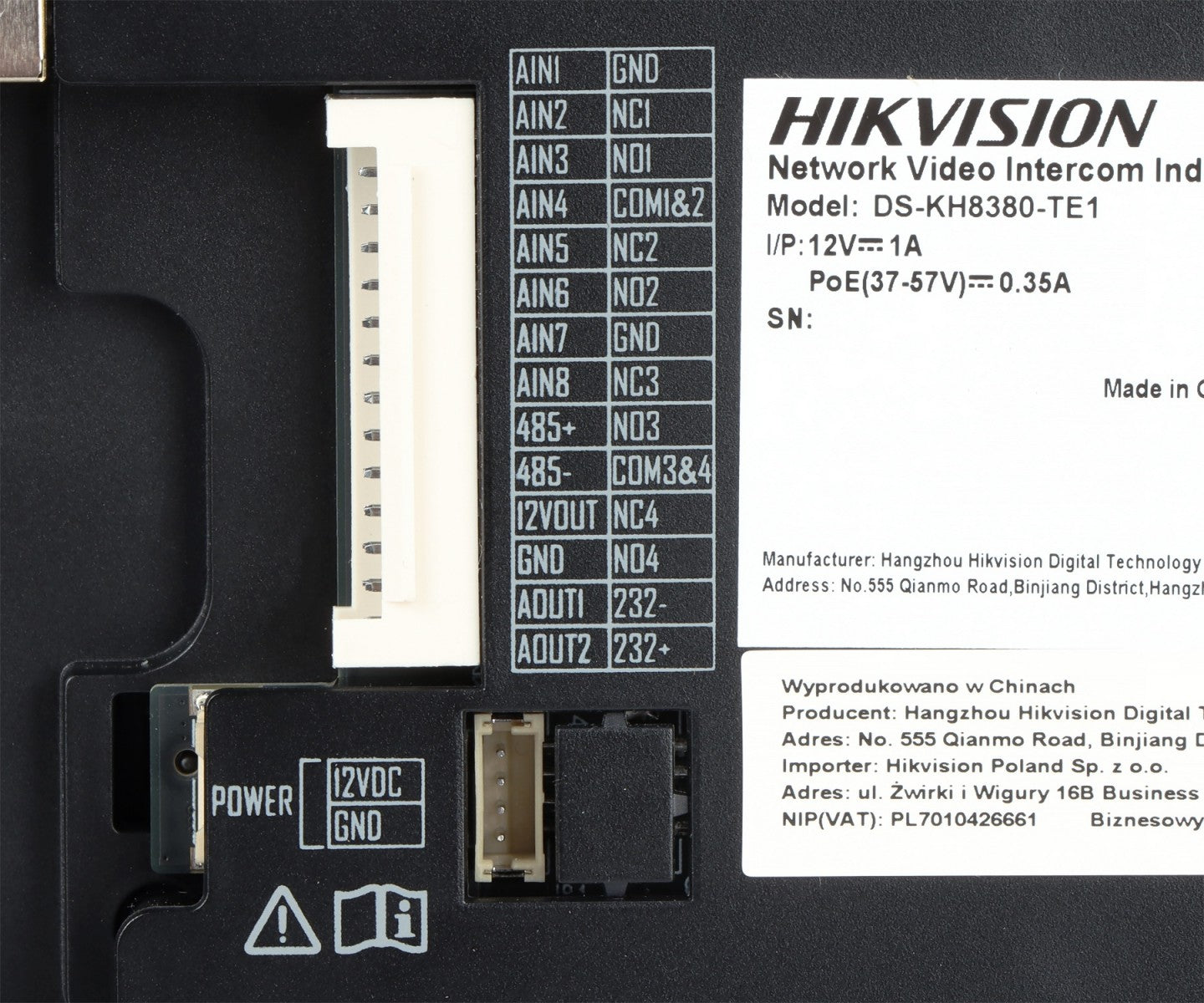 Hikvision DS-KH8380-TE1 Station intérieure série 8