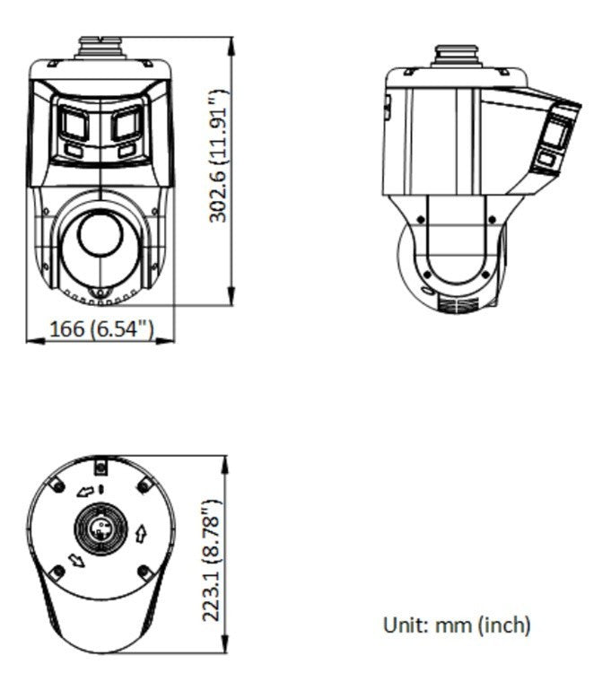 Hikvision DS-2SE4C425MWG-E/26(F0) TandemVu 6+4MP 25X Caméra panoramique PTZ colorée et IR