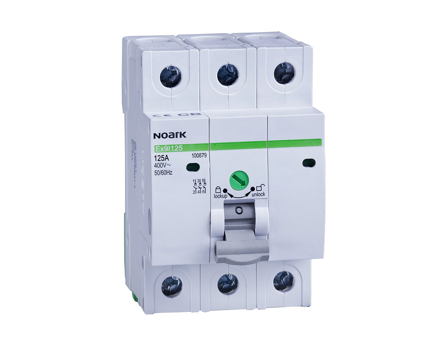 Largeur du déconnecteur d'isolation 3 modules, 3 pôles, 100A