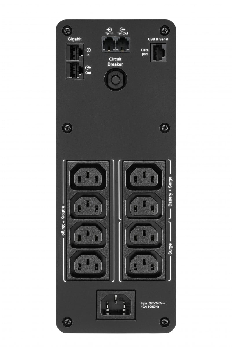 APC Back-UPS Pro BR1200SI UPS AC 220-240V 720Watt 1200VA USB output connectors 8 Black