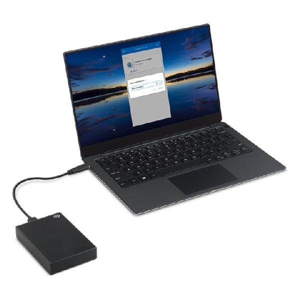 SEAGATE One Touch 2To External HDD with Password Protection Black