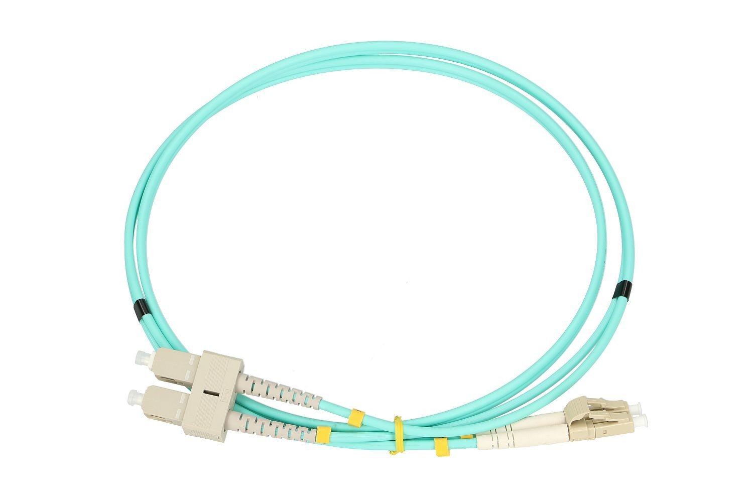 Extralink PATCHCORD LC/UPC-SC/UPC MM OM3 DUPLEX 3.0MM 1M - Multimode-Faser - 1 m câble InfiniBand et a fibres optiques FTTH Turquoise