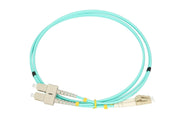 Extralink PATCHCORD LC/UPC-SC/UPC MM OM3 DUPLEX 3.0MM 1M - Multimode-Faser - 1 m câble InfiniBand et a fibres optiques FTTH Turquoise