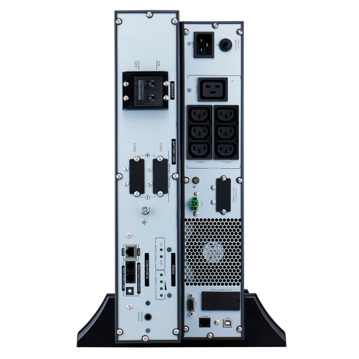 APC Easy UPS On-Line UPS Rack AC 230V 2700Watt 3000VA Li-ion RS-232 USB output connectors 7 4U 19 Black with silver