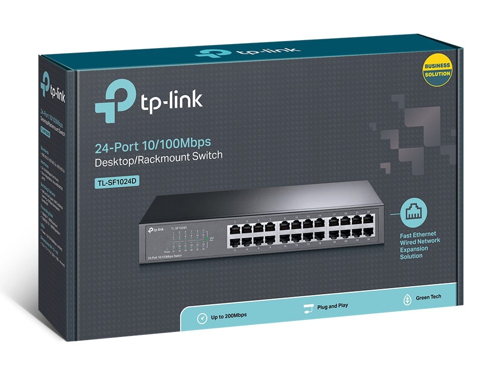24 p 10/100M Switch 13 inch rack-mount