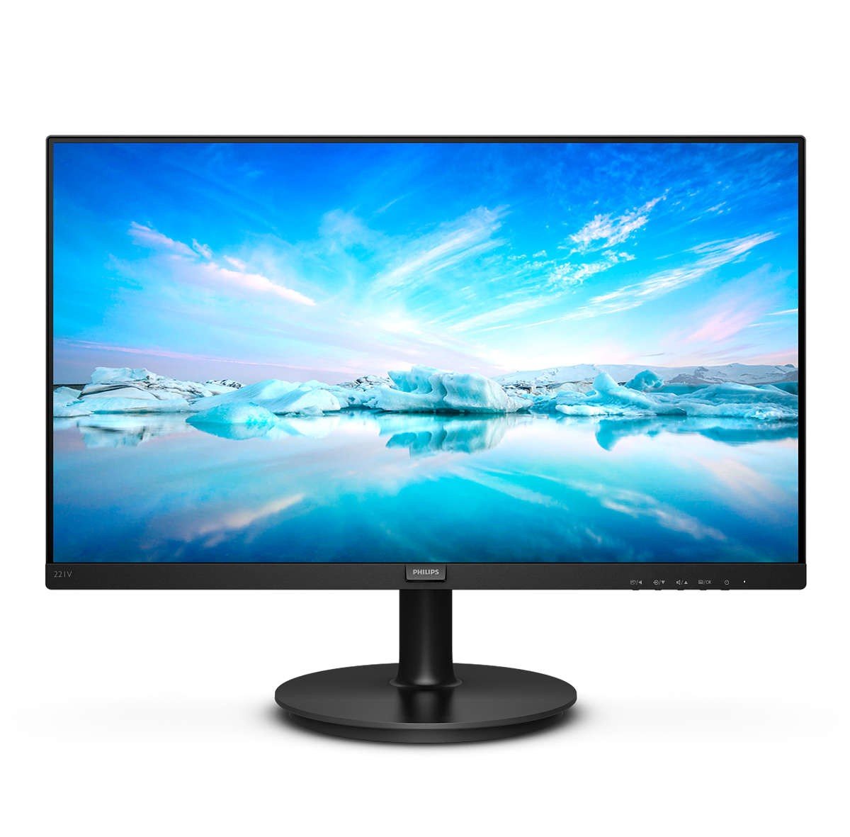 PHILIPS 221V8A/00  Écran LED - 22" - 1920 x 1080 Full HD  @ 75 Hz - VA - 200 cd/m² - 4000:1 - 4 ms - HDMI, VGA - haut-parleurs