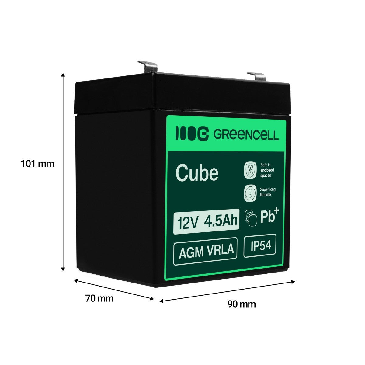 Green Cell AGM Battery 12V 4.5Ah - Battery - Mini (AAAA)