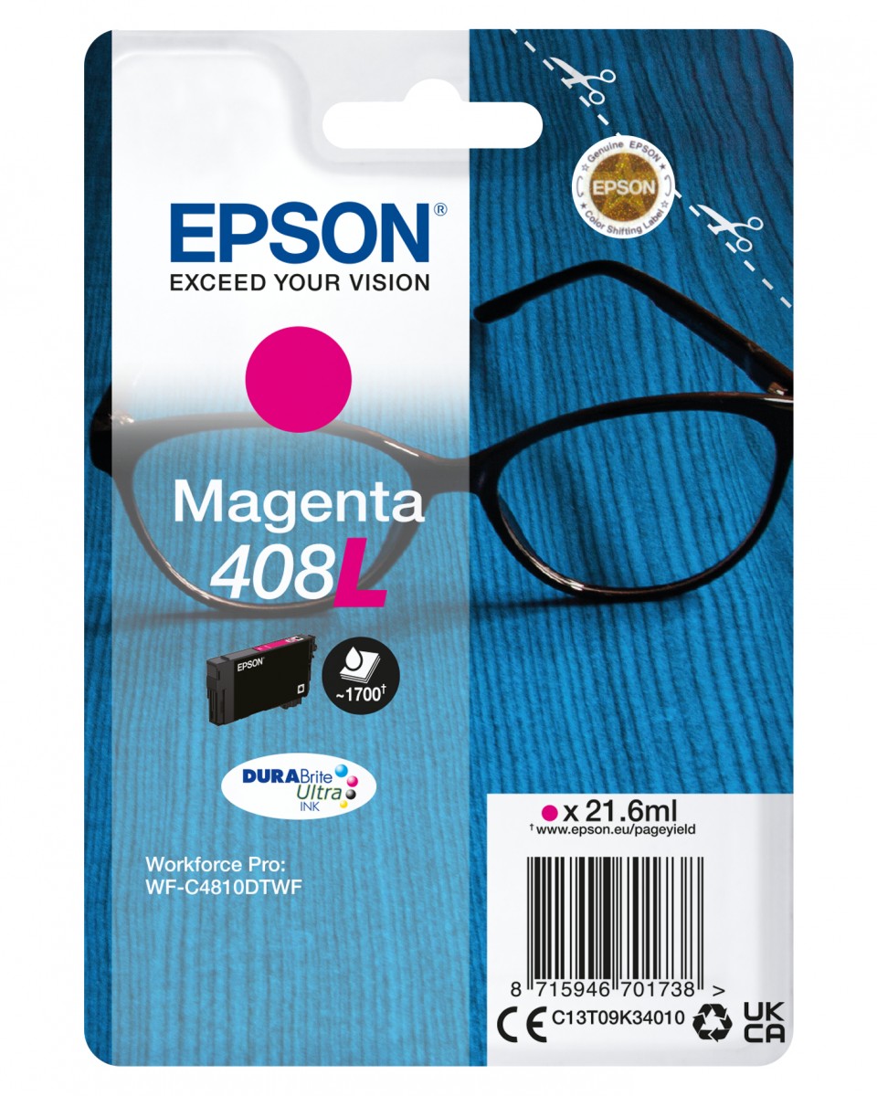 EPSON 2LB Singlepack Magenta 408L DURABrite Ultra Ink