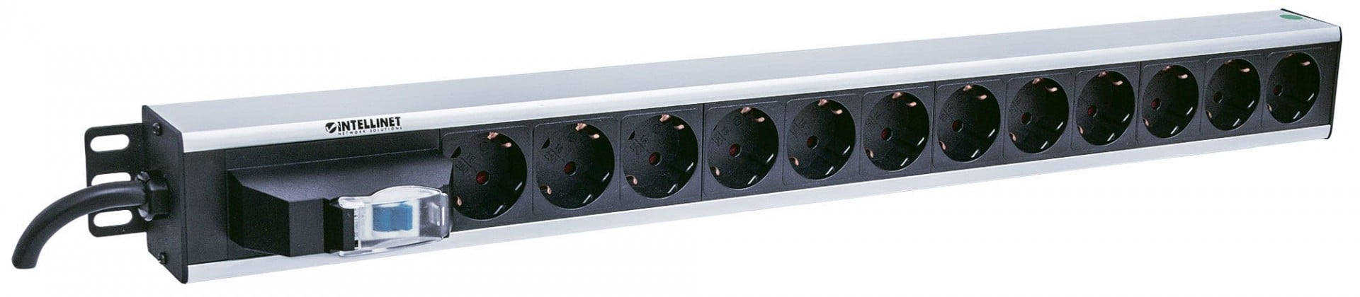 Intellinet 711449 unité de distribution d'énergie 12 sortie(s) CA Noir, Gris