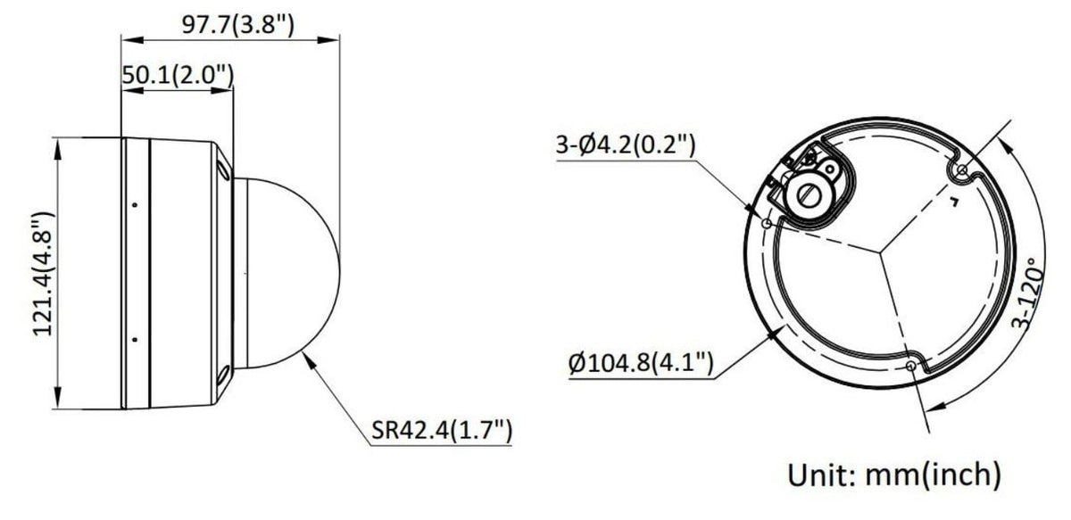 Hikvision DS-2CD2143G2-LIS2U(2.8mm)(NOIR) Caméra réseau dôme fixe 4 MP avec Acusense et éclairage hybride intelligent