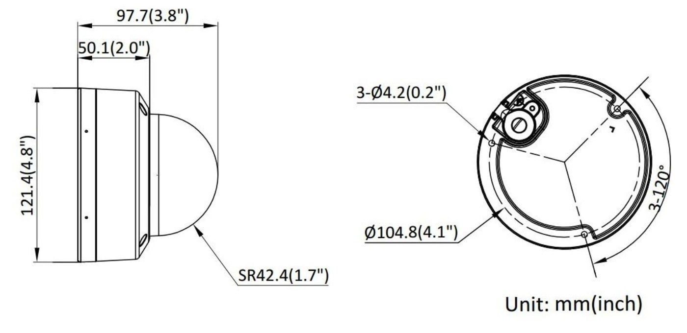 Hikvision DS-2CD2143G2-LIS2U(2.8mm)(NOIR) Caméra réseau dôme fixe 4 MP avec Acusense et éclairage hybride intelligent