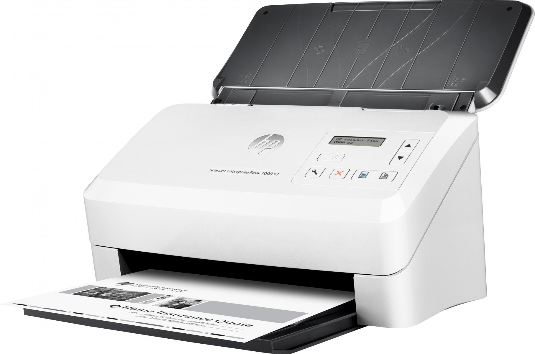 HP ScanJet Enterprise Flow 7000 s3 Sheet-feed Document scanner Duplex 216x3100mm 600dpix600dpi 75ppm ADF 80sheets 7500scans USB
