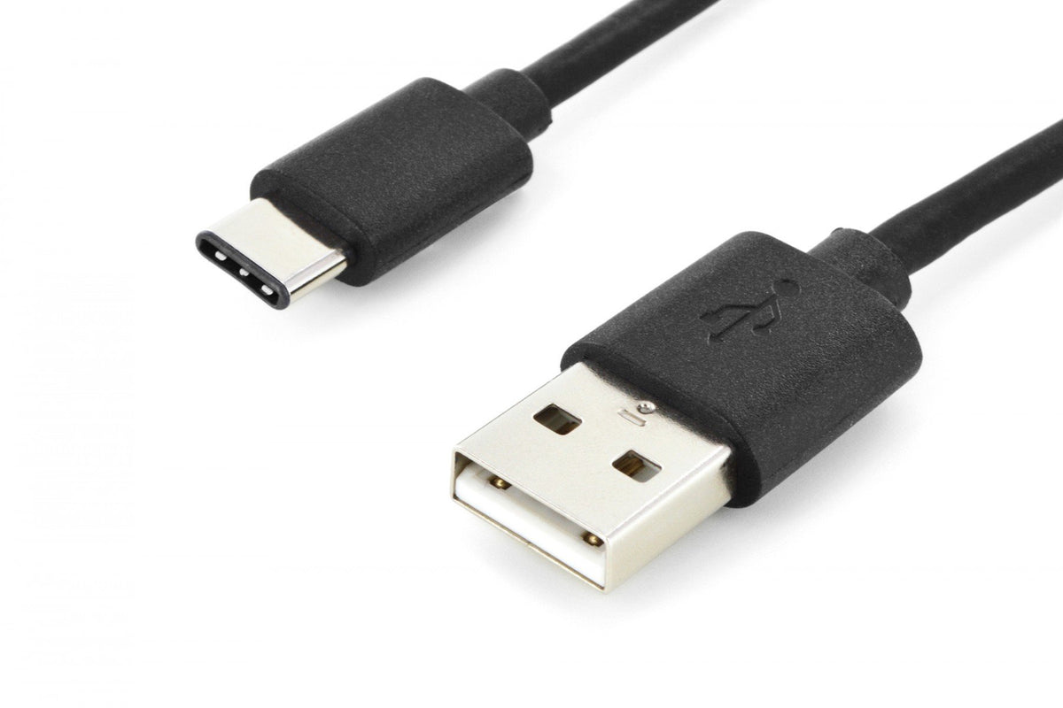 Digitus AK-300154-018-S câble USB USB 2.0 1,8 m 2 x USB A USB C 0,48 Gbit/s Noir