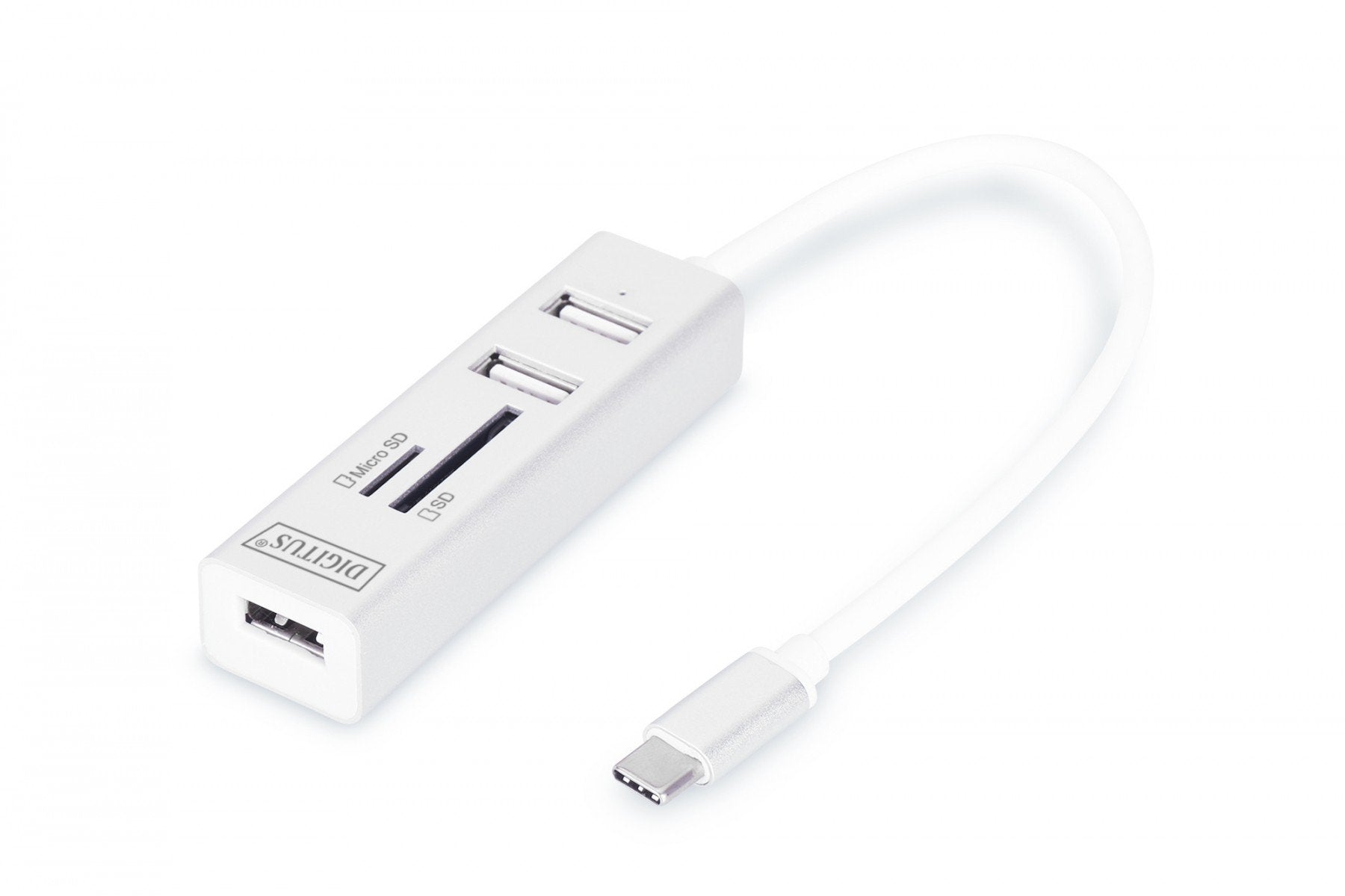 Digitus Concentrateur a 3 ports OTG USB Type-C™ + lecteur de carte