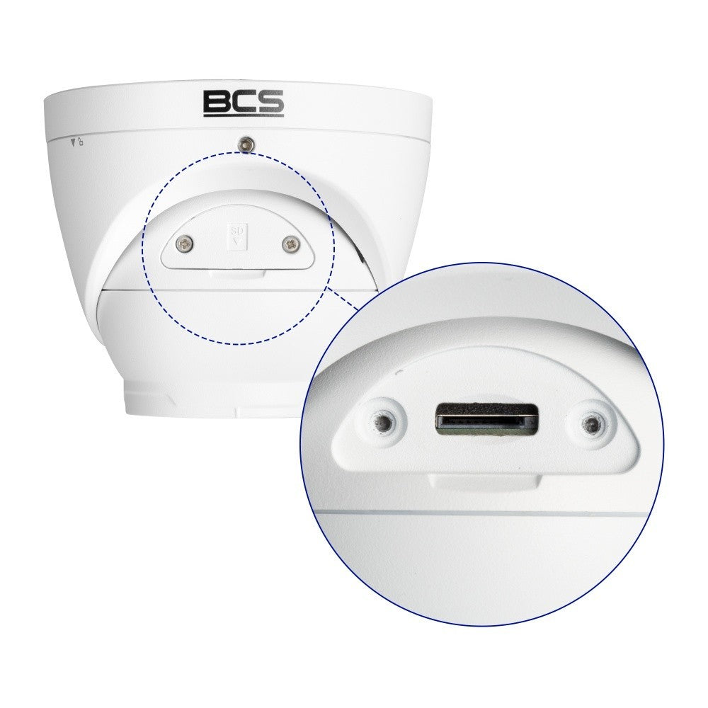 BCS BCS-P-EIP25FSR3-Ai2 Caméra dôme IP 5MP avec microphone et technologie SkyLight, IP67