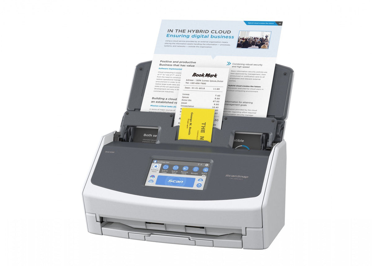 Fujitsu ScanSnap iX1600 Numériseur chargeur automatique de documents (adf) + chargeur manuel 600 x 600 DPI A4 Noir, Blanc