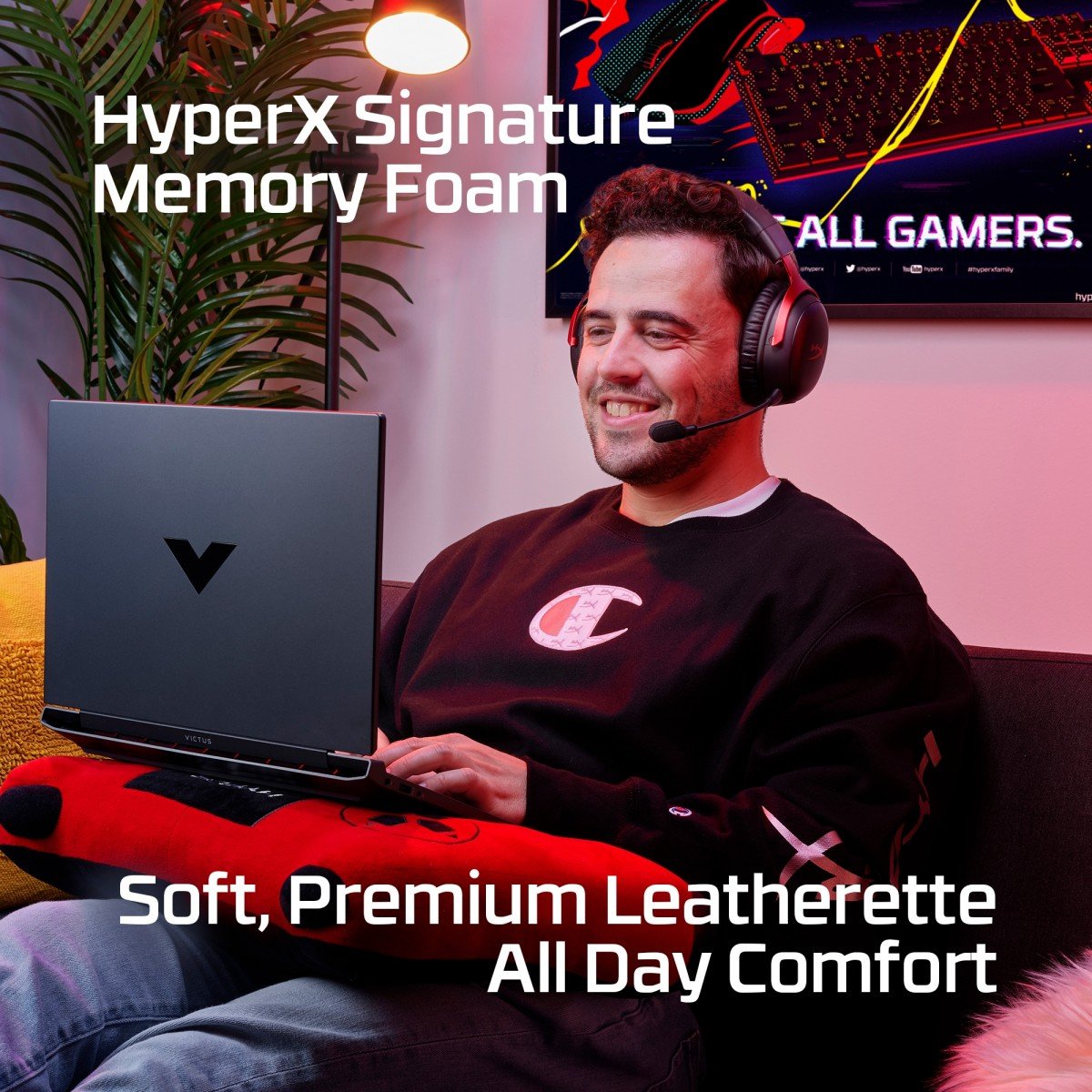 Casque sans fil HyperX Cloud III avec microphone, rouge
