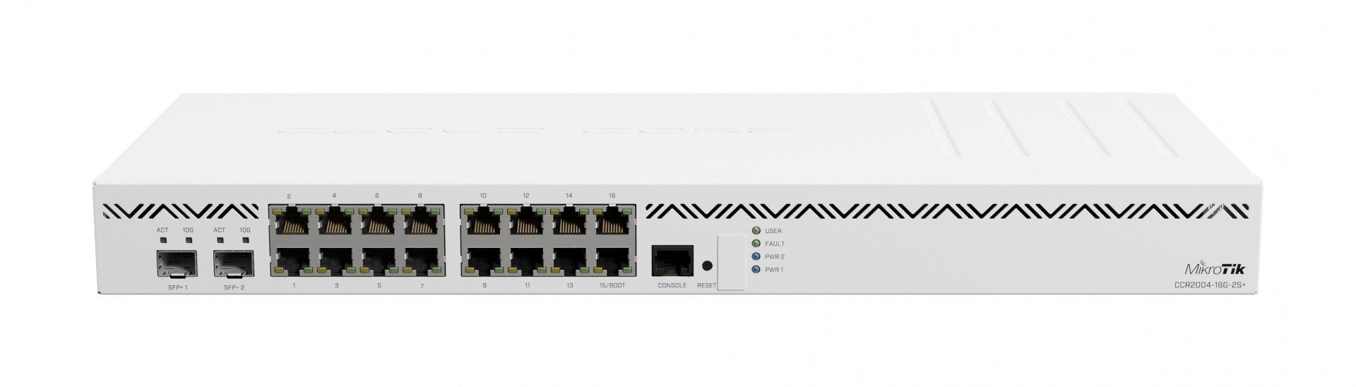 Mikrotik CCR2004-16G-2S+ Routeur connecté 16 Gigabit Ethernet Blanc