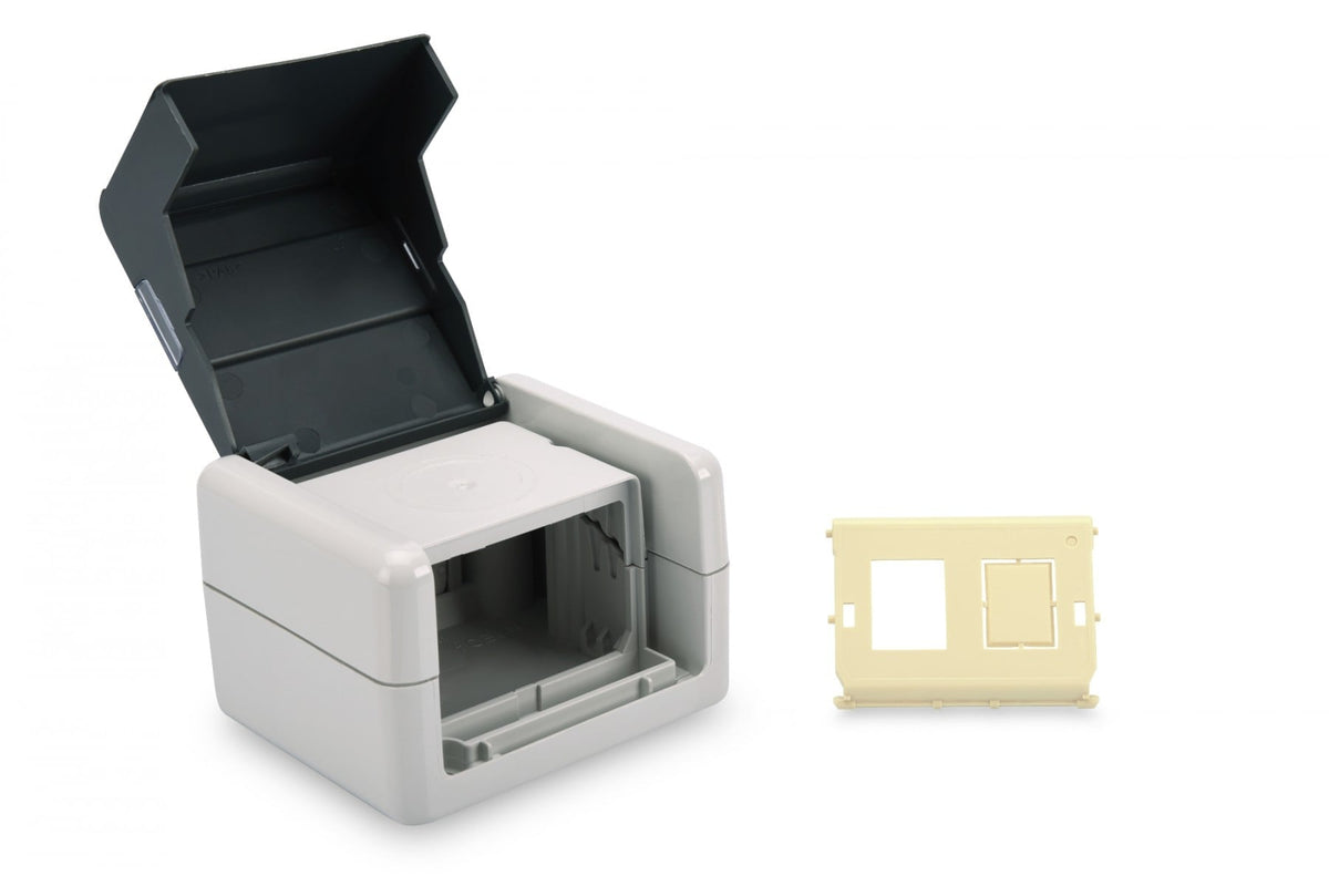 Digitus DN-93844-OD-2 boitier de prise de courant RJ-45 Noir, Gris