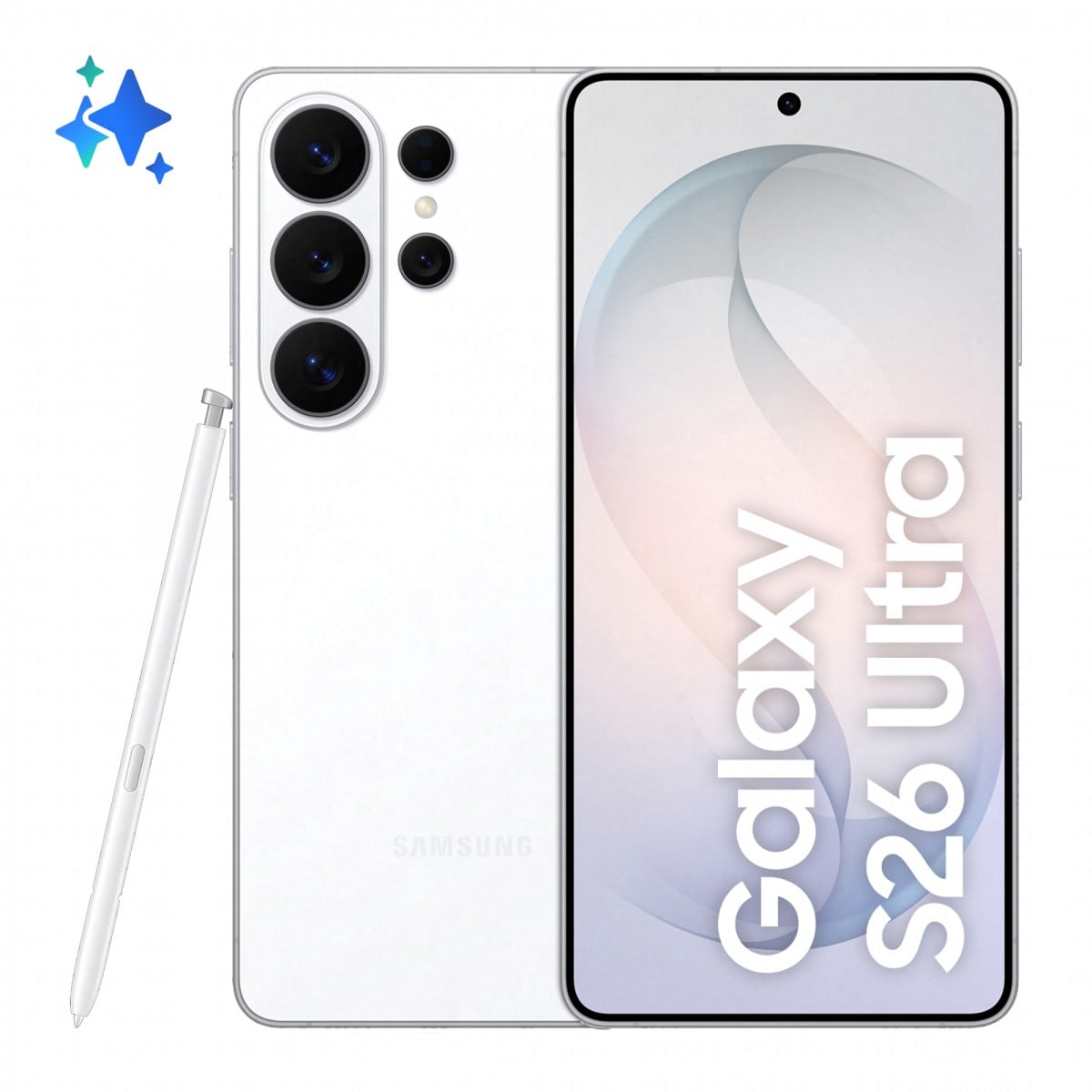 "Samsung Galaxy S26 Ultra 17,5 cm (6.9"") Double SIM Android 16.0 5G USB Type-C 12 Go 256 Go 5000 mAh Blanc"