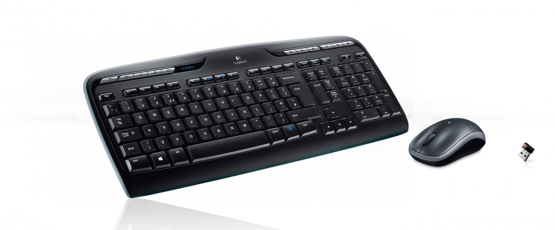 Logitech MK330 clavier Souris incluse Bureau USB QWERTY US International Noir