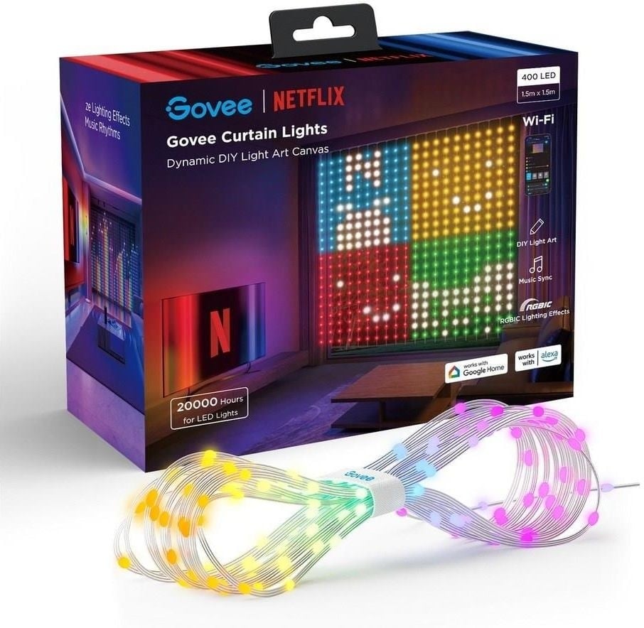 Govee H70BC Rideau Lumineux Version Co-branding Netflix | Rideau, rideau LED | Wi-Fi, Bluetooth