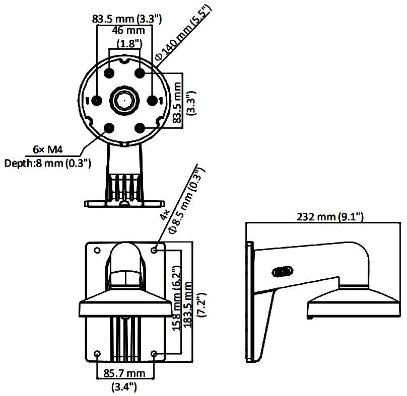 Hikvision DS-1273ZJ-140 Wall mount