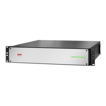 APC External battery pack rack-mountable DC lithium ion 50Ah 2U Black with silver front bezel TAA Compliant