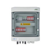 EMITER EM-528_DCAC Tableau de distribution DCAC, IP65, SPD DC Dehn 1000V type 2, 2 x chaîne PV, 2 x MPPT, SPD AC Dehn type 2, 16A 3-F, RCD type A 40A/300mA