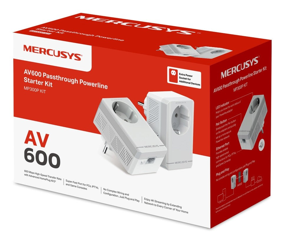 TP-LINK AV600 Passthrough Powerline Starter Kit