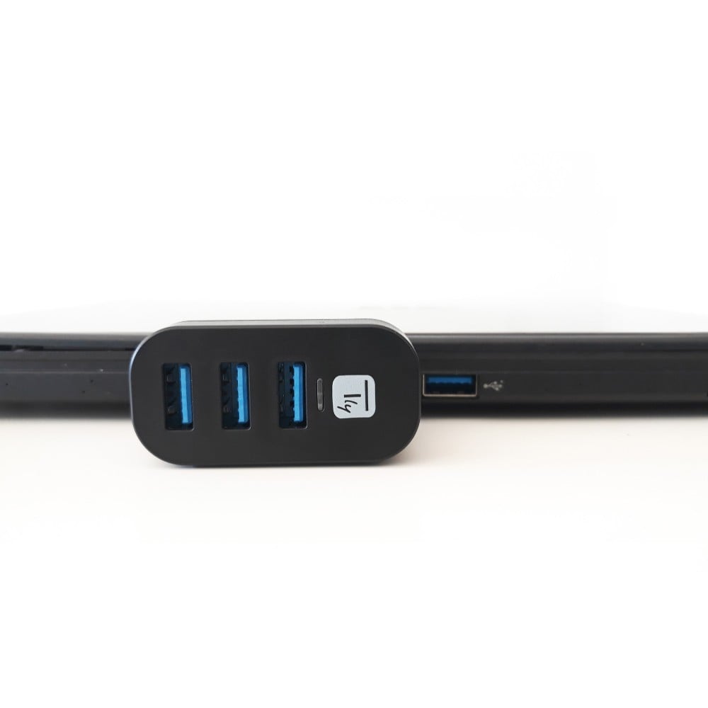 Techly IUSB3-HUB3-ROTB Hub USB 3.0 3 ports avec connecteur USB-A rotatif
