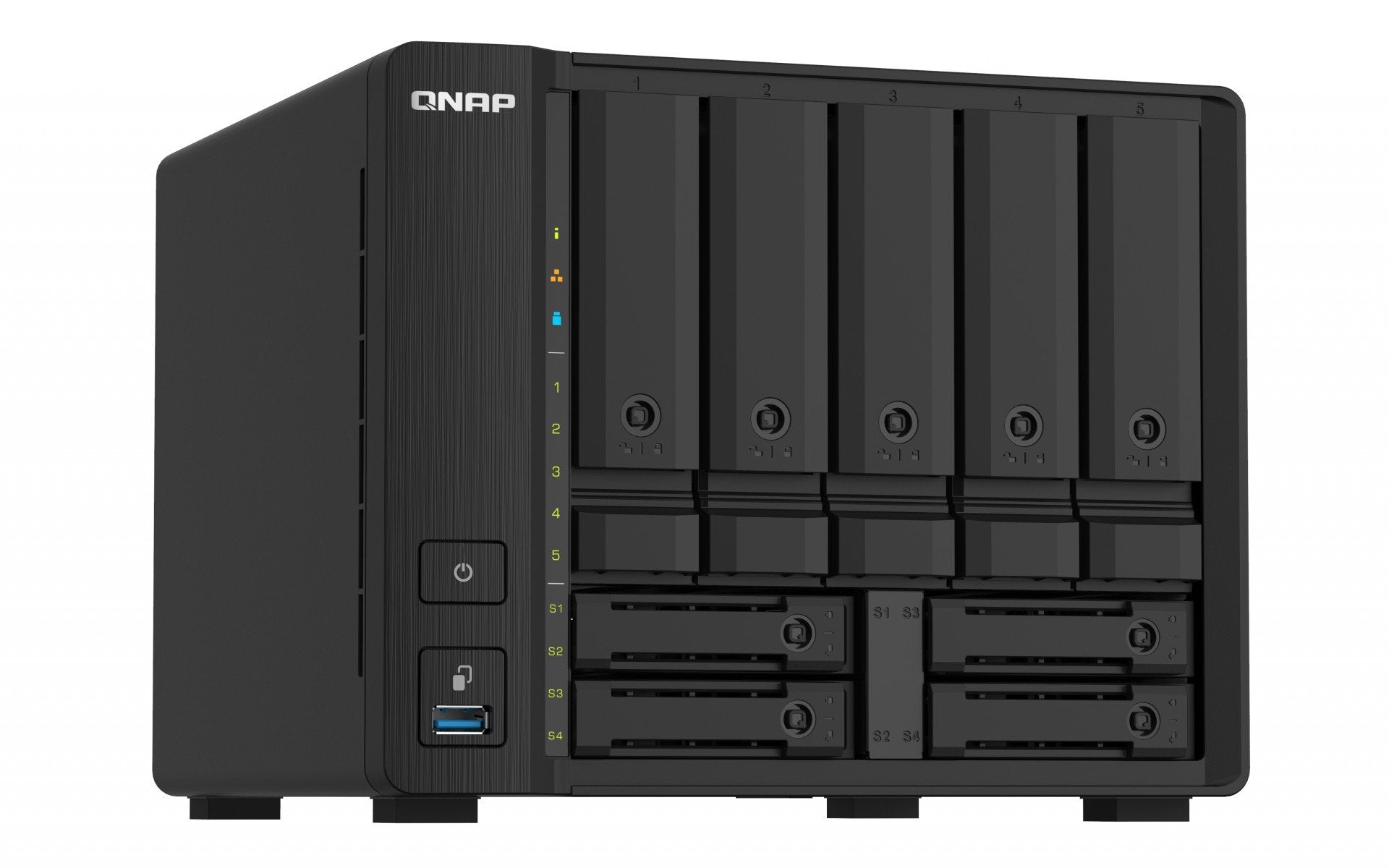 Desktop 9Bay NAS 4GB RAM 10Gbe Black