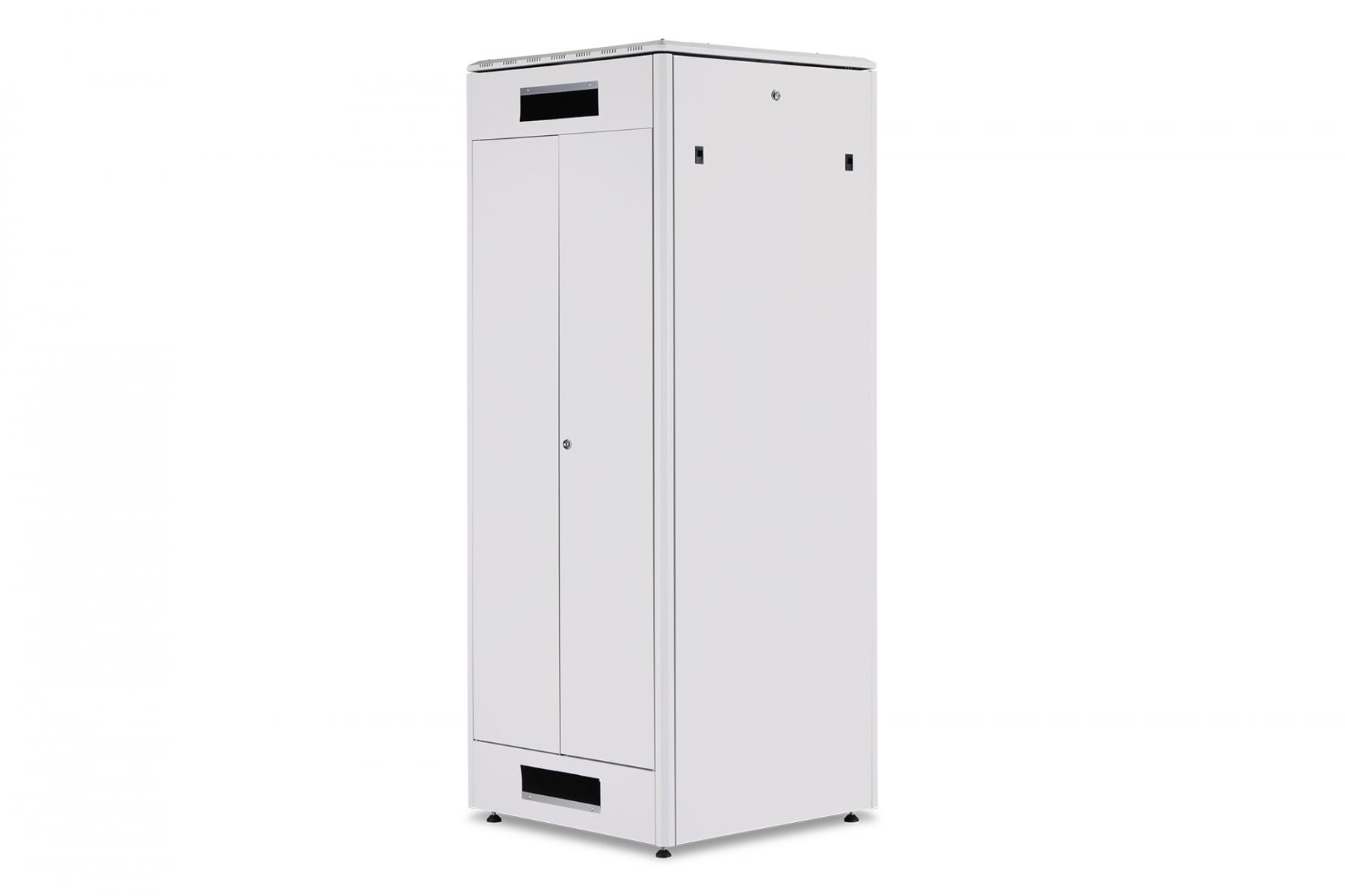 "Armoire réseau debout Unique 19"" 42U rack 800x800, porte avant en verre, gris, 800kg 2053x800x800 mm, couleur gris (RAL 7035)"
