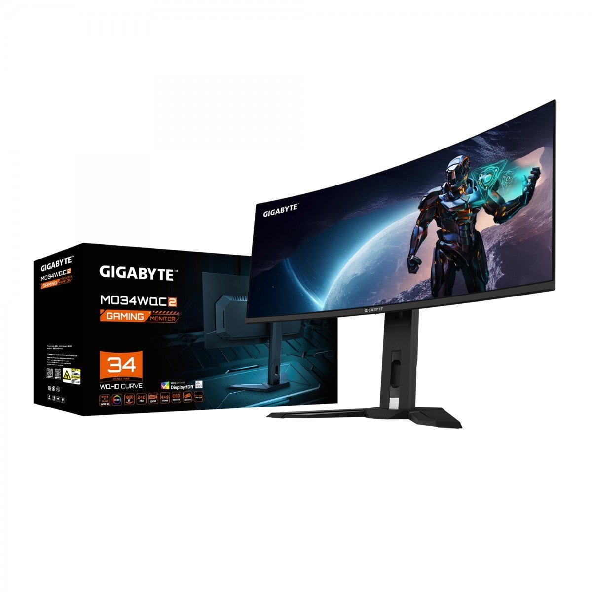 "GIGABYTE MO34WQC2 écran plat de PC 86,4 cm (34"") 3440 x 1440 pixels Wide Quad HD Noir"