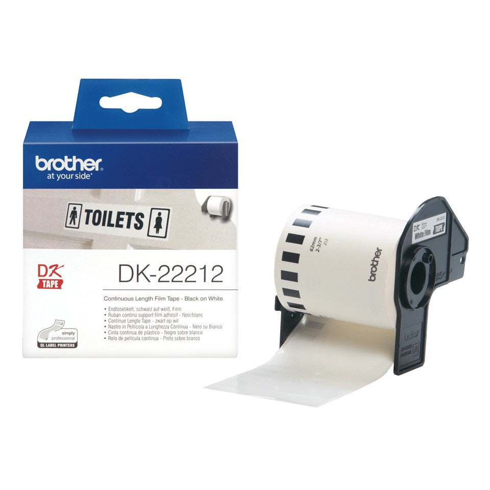 BROTHER P-TOUCH DK-22212 blanc continue length film 62mm x 15.24m