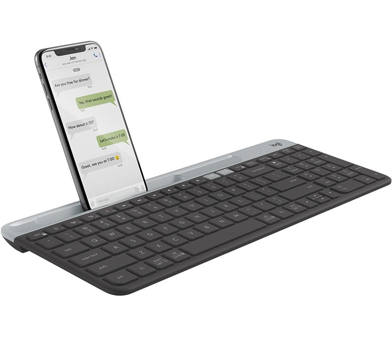 Logitech 920-009274 clavier Universel RF sans fil + Bluetooth QWERTY Nordique Graphite