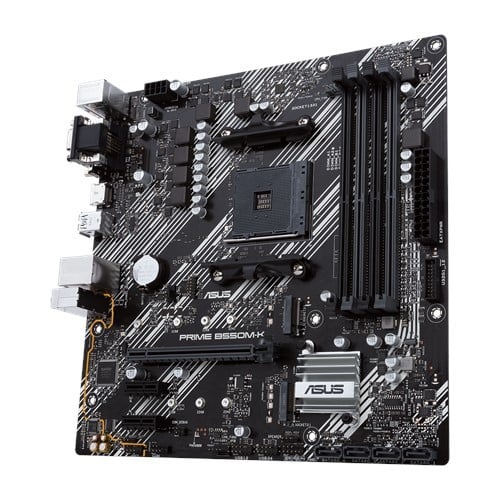 ASUS PRIME B550M-K mATX MB dual M.2 PCIe 4.0 1Gb Ethernet HDMI/D-Sub/DVI SATA 6Gbps USB3.2 Gen 2 Type-A