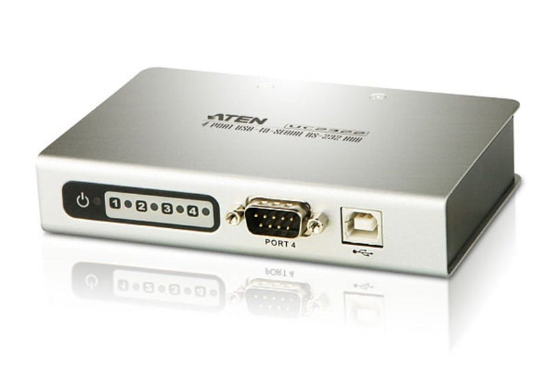 ATEN UC2324-AT station d'accueil USB 2.0 Type-B Métallique