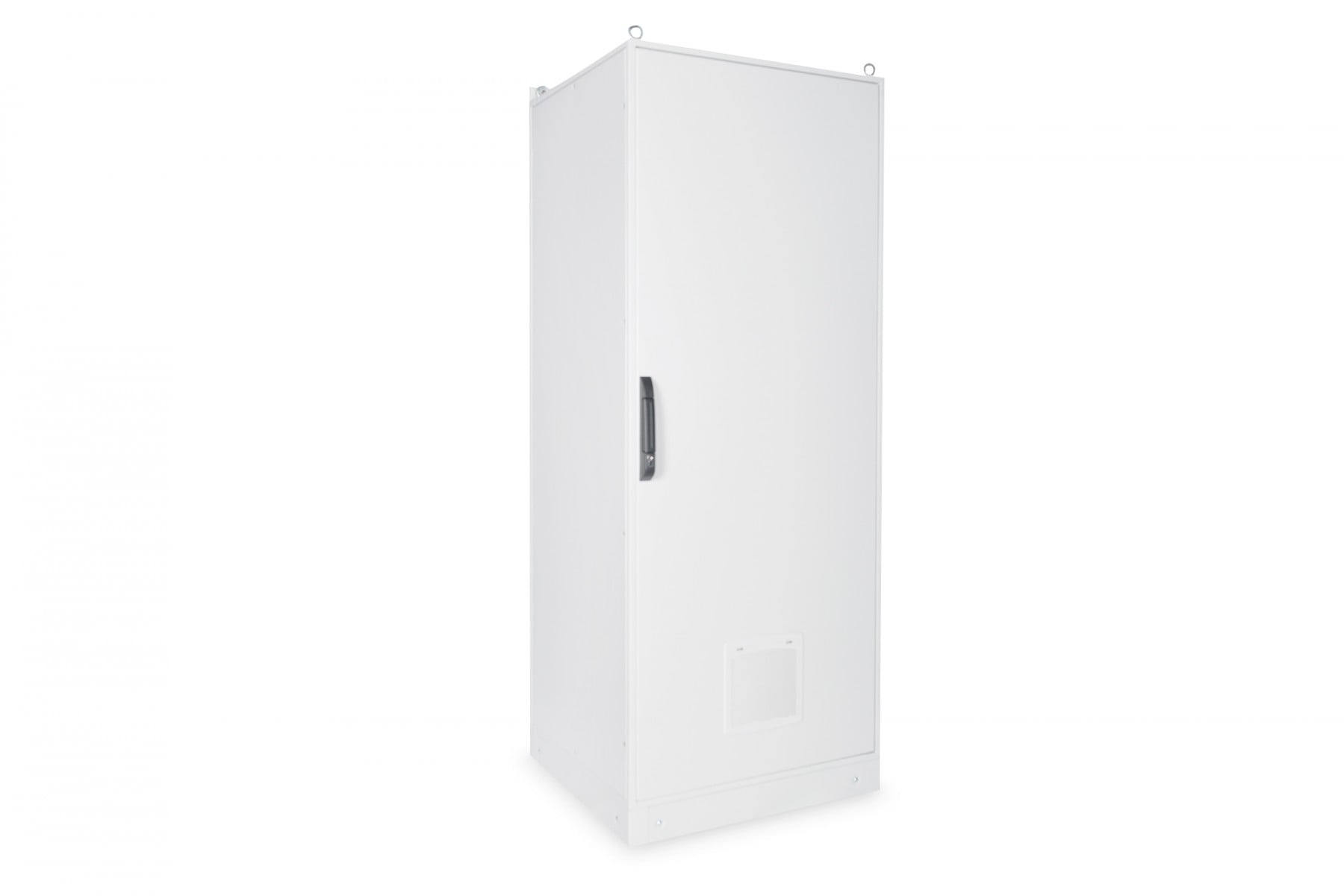 "Armoire industrielle IP55 debout 19"" 42U rack 800x800, porte avant en verre, socle, gris, 1500kg 2100x800x800, incl. socle, gris (RAL 7035)"