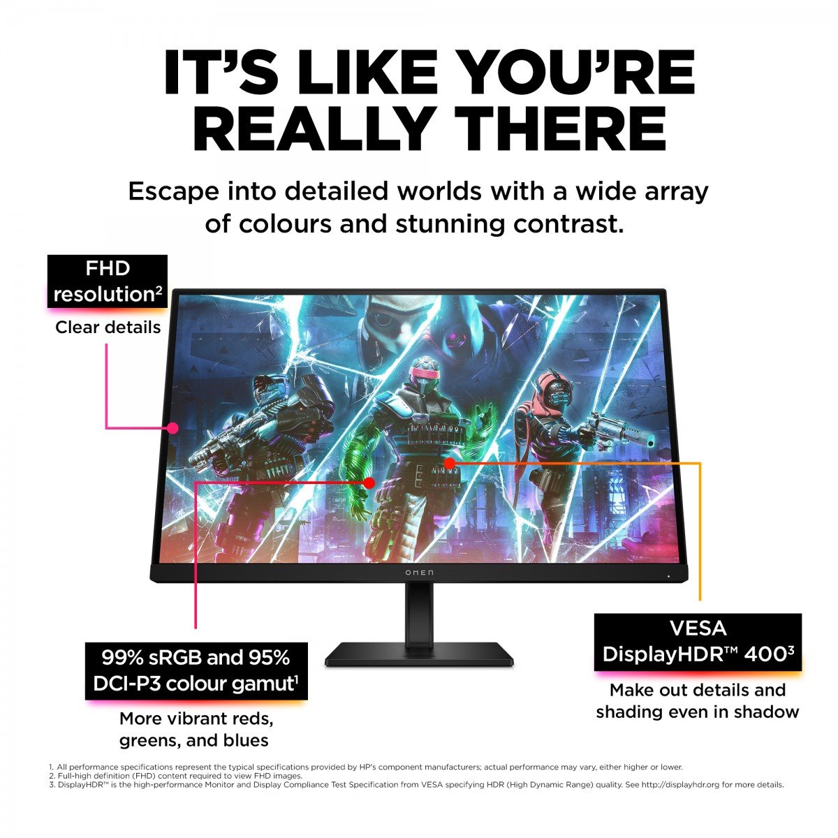 "OMEN by HP 27 inch FHD 240Hz Gaming Monitor - OMEN 27s écran plat de PC 68,6 cm (27"") 1920 x 1080 pixels Full HD LCD Noir"