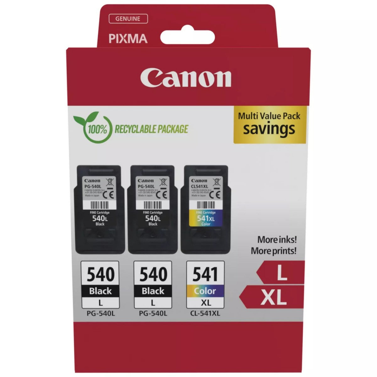 CANON PG-540Lx2/CL-541XL Ink Cartridge MULTI